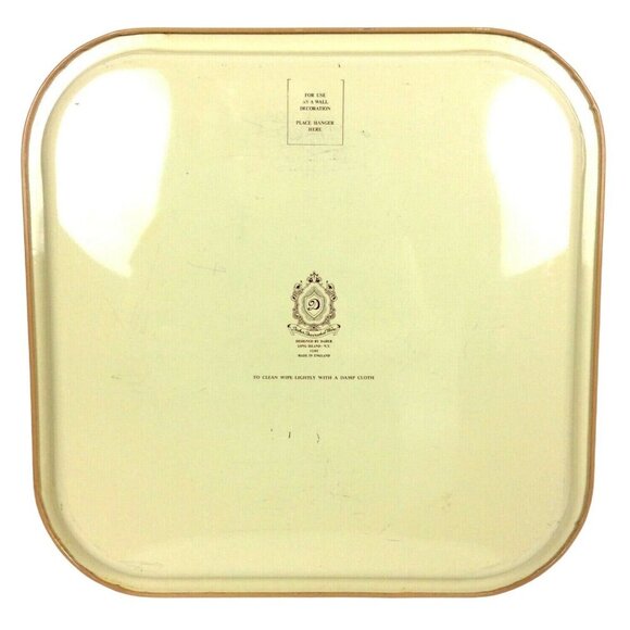 Daher Decorated Ware 14 inch Square Metal Tray With Bird & Floral Design - Picture 2 of 6